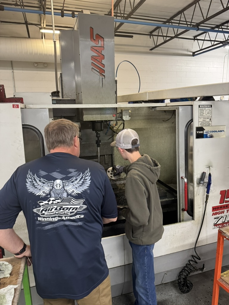 AirBorn Manufacturing CNC milling equipment for precision production details.